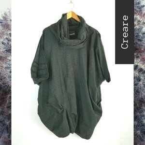 CREARE || Striped Cocoon Artist Lagenlook Tunic